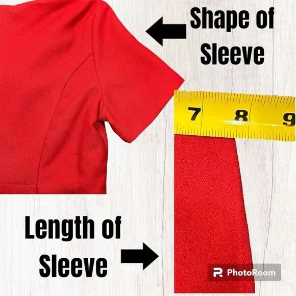 Women’s Red Chadwick’s of Boston Sheath Midi Dress Size 4 - Picture 6 of 6